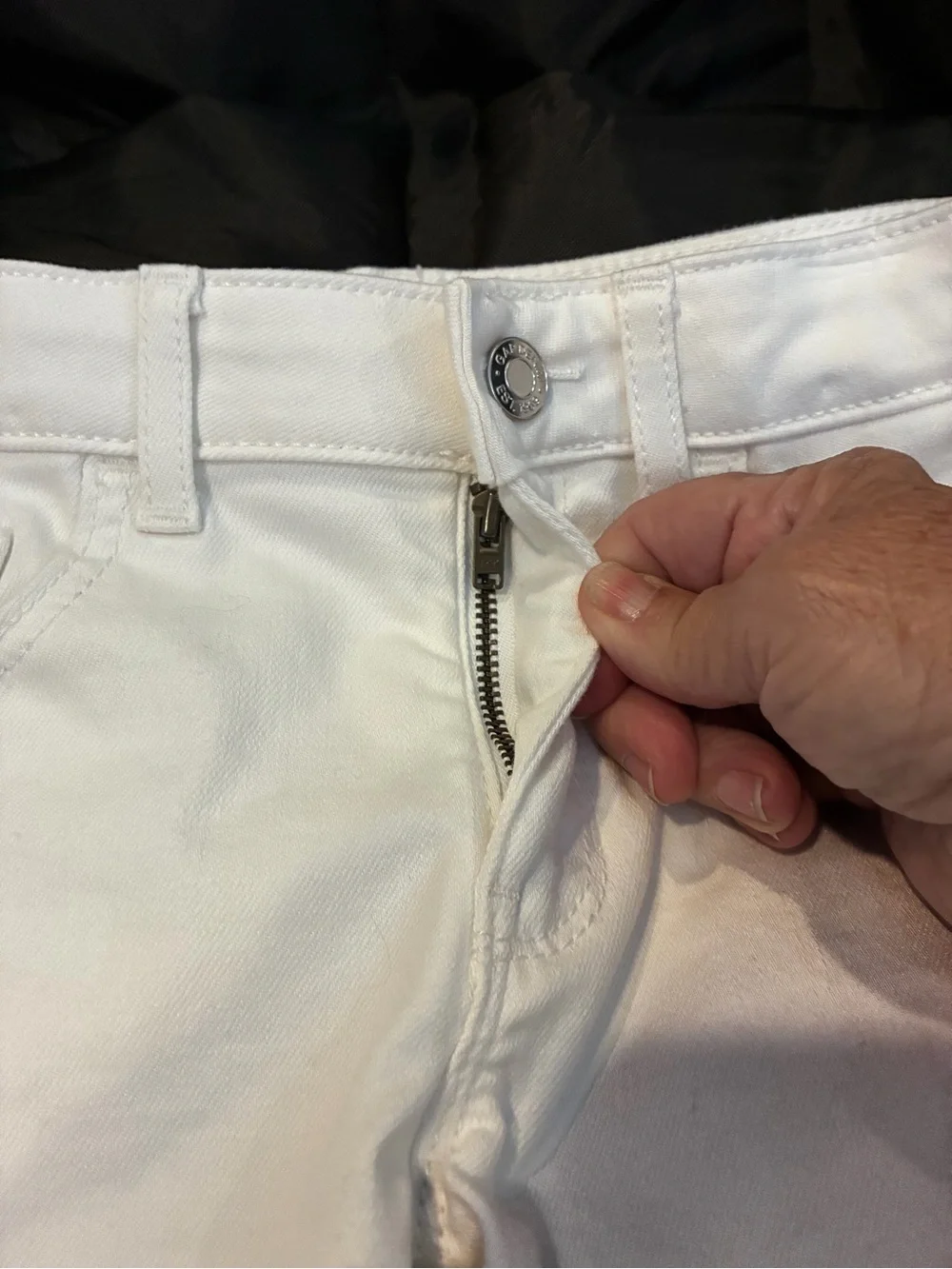 White Denim Roll-Cuff Girls Shorts